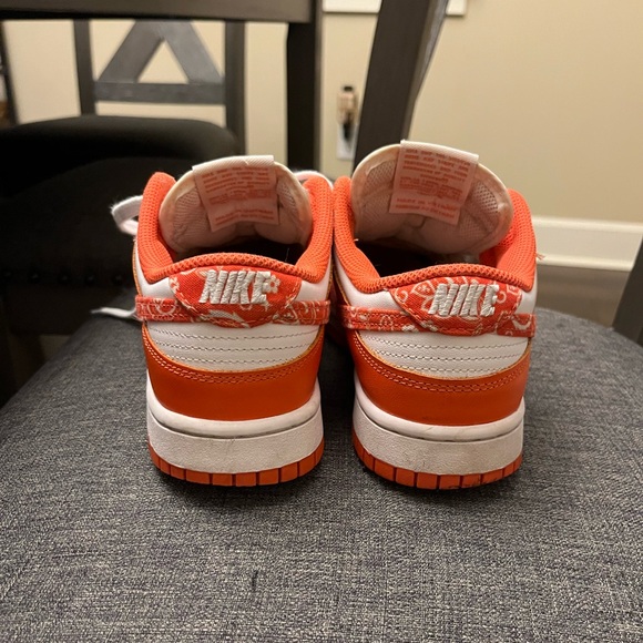 Nike Dunk Low Orange Paisley Women’s Size 7.5 - Picture 8 of 8